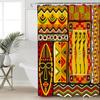 Afrikanische Frauen Geometrische Formen Wasserdicht Badezimmer Dekoration Duschvorhang Mit Haken Badewanne Vorhänge Bad Zubehör