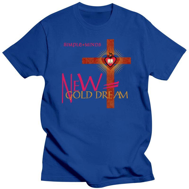 

Нова бавовняна футболка 2023 року Simple Minds Gold Dream 81 Футболка унісекс Чоловічі футболки 4XL