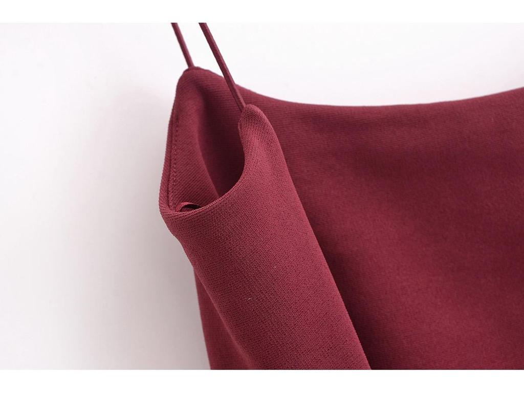 2025 Spring Women's European & American Style Elastic Sling Slimming Dress