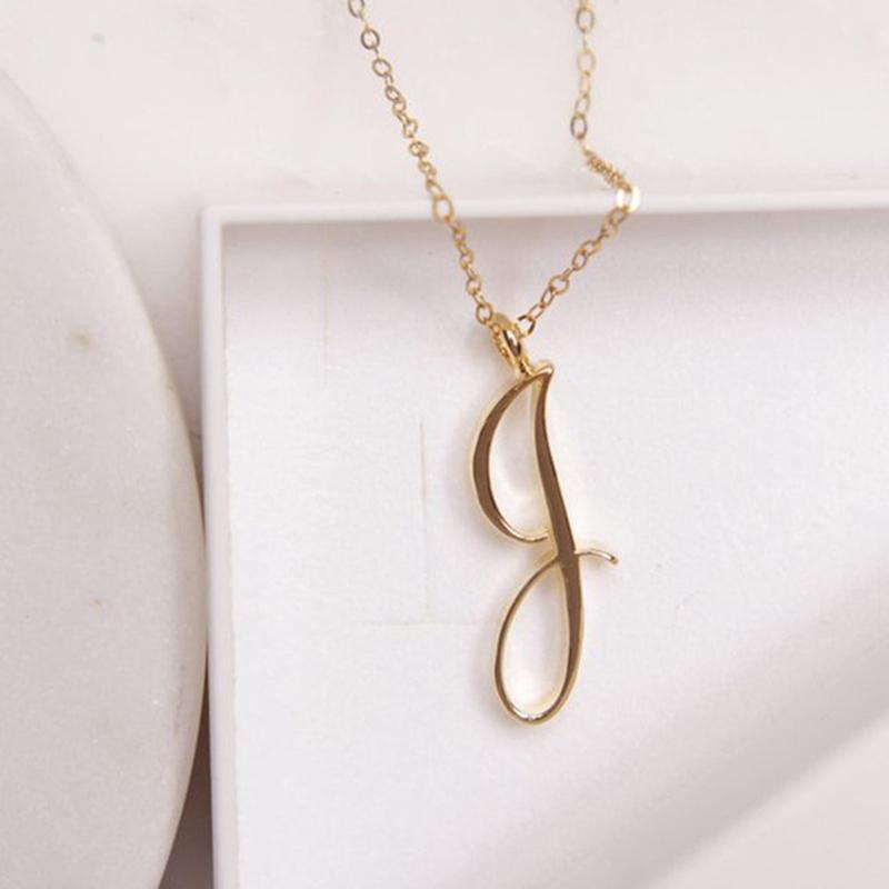 Exquisite Necklace Gold Letter 