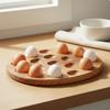 Porte-œufs en Bois Plateau Style Rustique Design Élégant Planche de Service en Bois d'Acacia pour