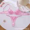 Small Fresh Flower Embroidered Lingerie Sexy Bra Sex Set Women's Sexy Charm