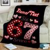 1PC Custom Name Happy Birthday Number Flannel Blanket Versatile,all-season Throw Suitable for the Living Room,bedroom,camping,travel,and Gift
