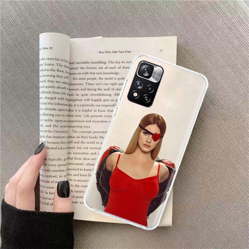 Singer Lana D-Del Rey Phone Case For Redmi Note 13 12 Pro Plus 14 15 Pro 5G 11 11T 11E 11S 10 Pro 10S 9 9S Cover Cell Clear TPU
