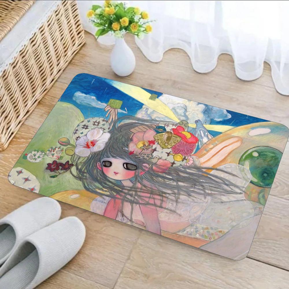 1 Stück Aya Takano Badezimmer Saugmatten Rutschfeste Matten Heimdeko Zubehör Teppiche Heimküche Bodenmatten