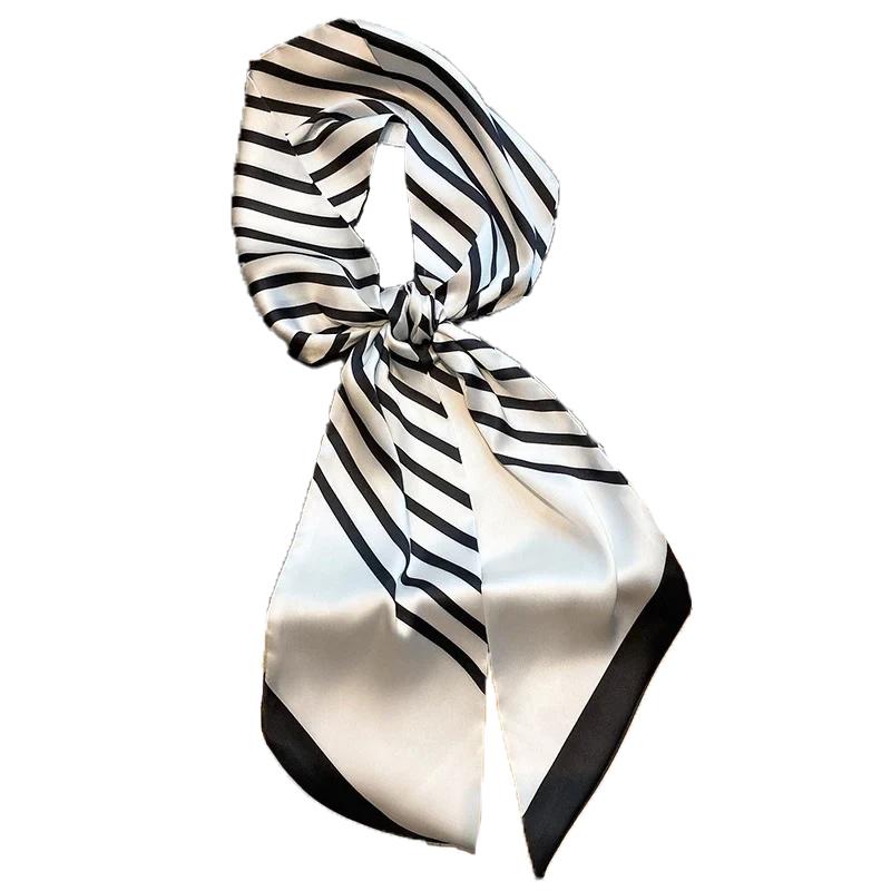 Neuer Luxus Schmaler Kurzer Twill Seidenschal Für Damenkleidung Halstücher Haarband Seidenband Kleiner Taschengriff Schal Damen Krawatte