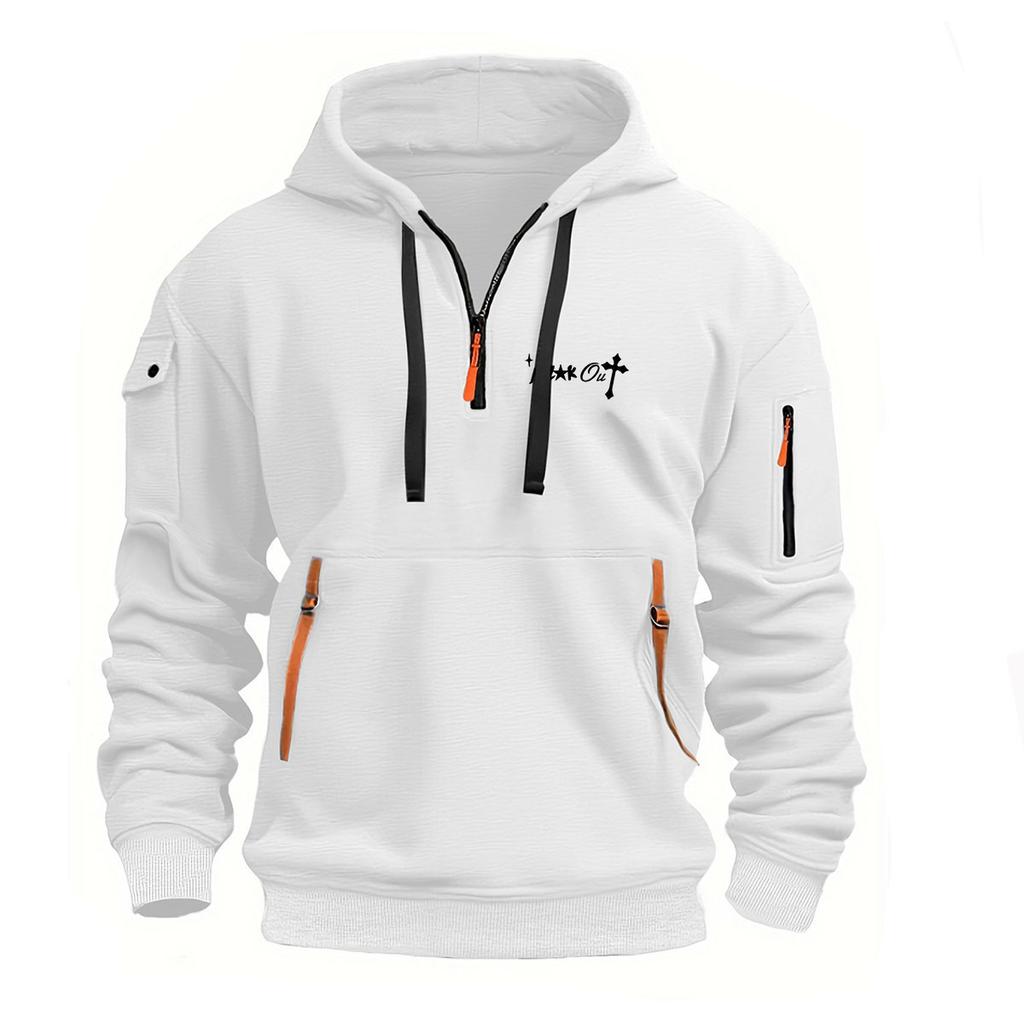 Neue Herren Hoodie Quarter Zip Hoodies Tasche Sport & Outdoor Streetwear Cool Casual Frühling Herbst Kleidung Hoodies Sweatshirts