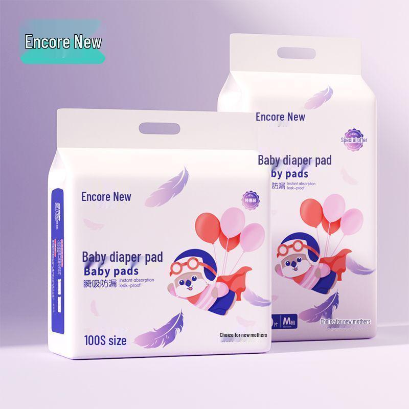 Encore Disposable Newborn Diaper Pad & Wipes Set
