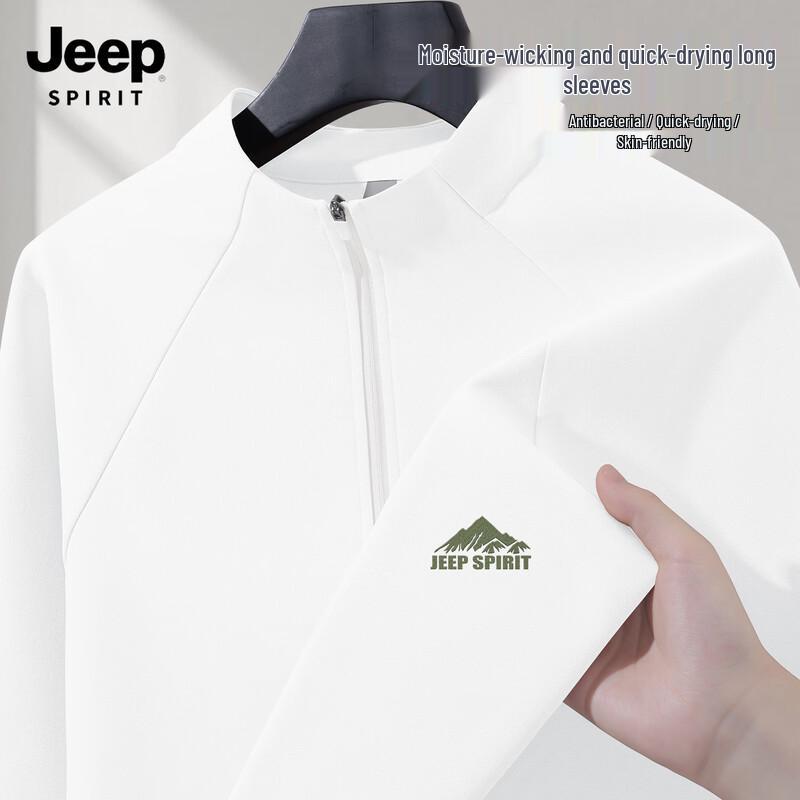 JEEP SPIRIT Men s 7A Antibacterial Quick-Dry Long Sleeve T-Shirt 2XL