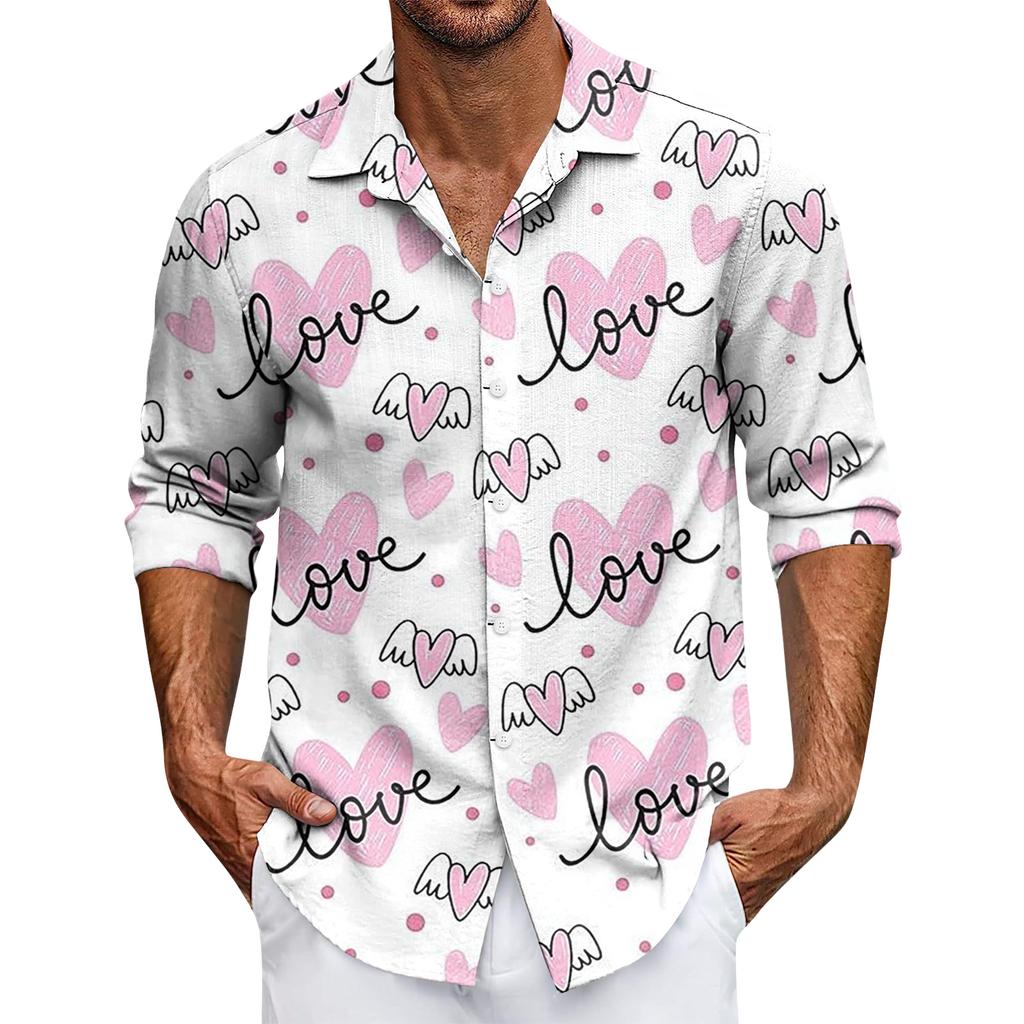 Men's Casual Button-Down Long-Sleeve Shirt