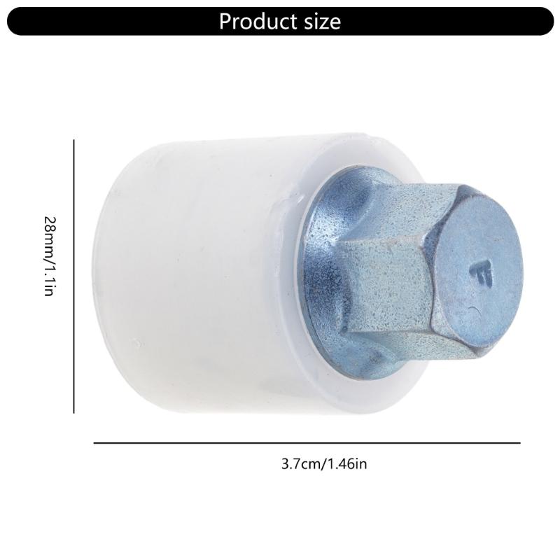 2 Piece Anti Theft Wheel Nut Socket Set 17mm Steel Construction Security Locking Tool Suitable for Vehicle Maintenance