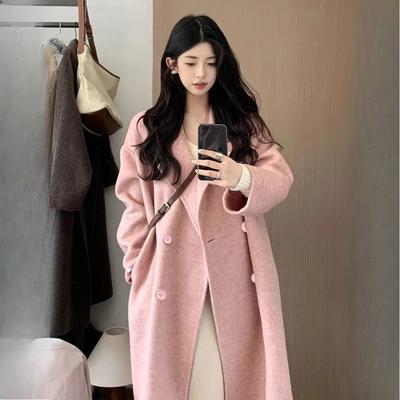 Korean-Style Woolen Outer Wear for Women Autumn Winter High-Quality Thickened Versatile High-End Woolen Coat