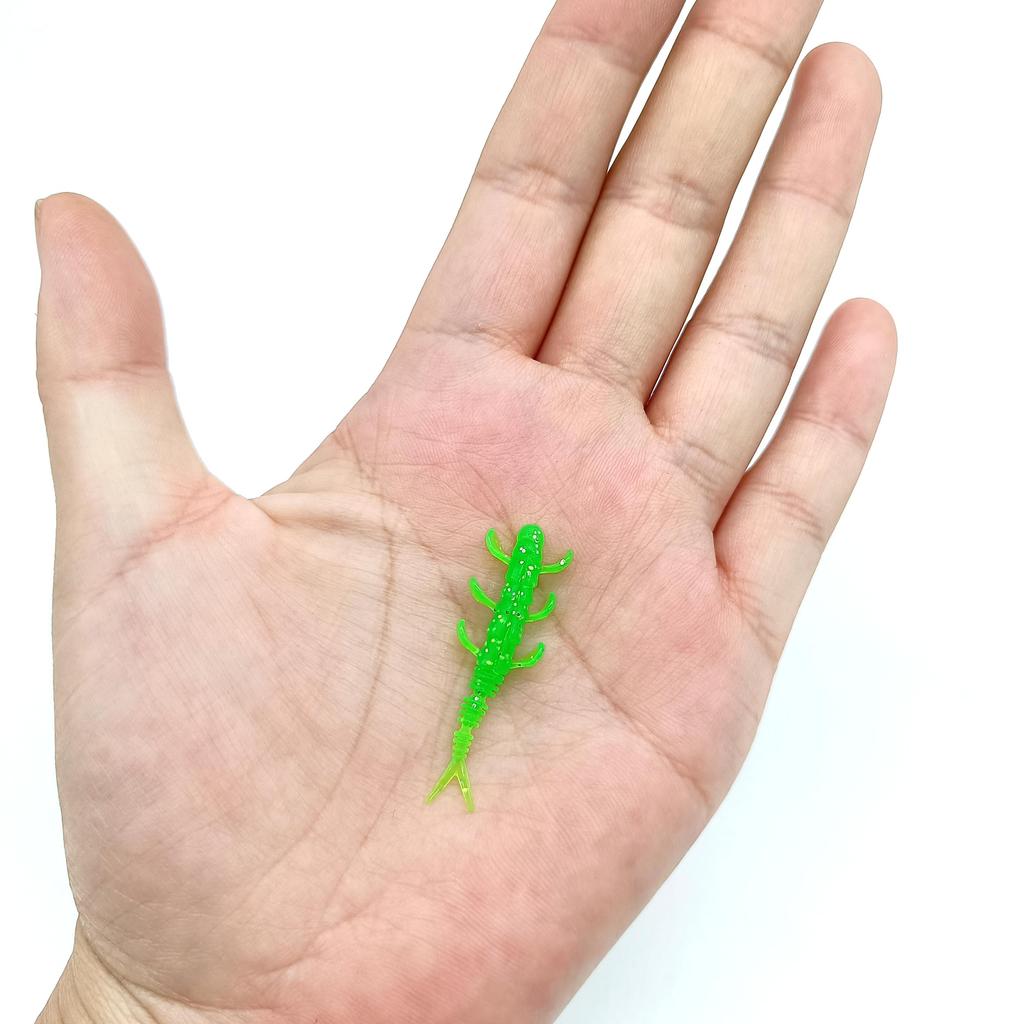 DUODUOYU 10PCS TPE Floating Mini Worm Soft Fishing Lures 0.35g/40mm Jig Wobblers Silicone Artificial Baits Bass Fishing Tackle