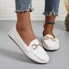 Fashion Ladies Shoes 2025 Brand Shallow Women's Flats Fashion Metal Decoration New Casual Plus Size Light Comfortable Flat Low Heels