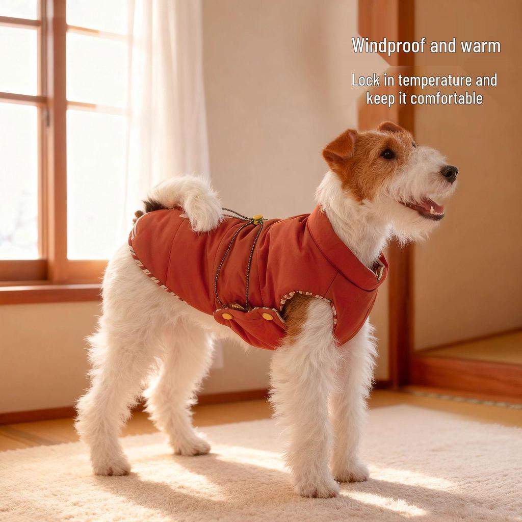 Hoopet Water-Repellent Cotton Vest: Warm Outdoor Jacket for Pets (Autumn/Winter)