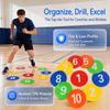 11PCS TPE Training Discs Round Flat Marker Set Portable Spot Markers  Soccer Training