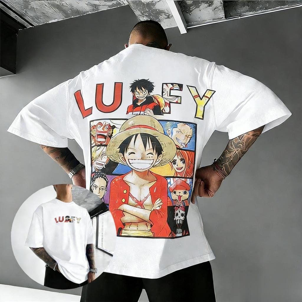 Oversized One Piece Luffy Anime Graphic T Shirt Men Women 2026 Summer Streetwear Tee Casual Short Sleeve Tops Cartoon Print Y2k
