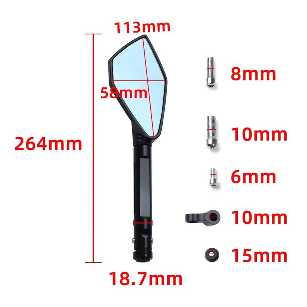 Motorcycle Side Mirror Fit Motorcycle Side Rear View Mirror for Yamaha NMAX125 NMAX155 NMAX