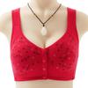 Women's Soft Cotton Front-Buckle Vest-Style Bra for Middle-aged & Elderly, No Steel Ring, Large Size.