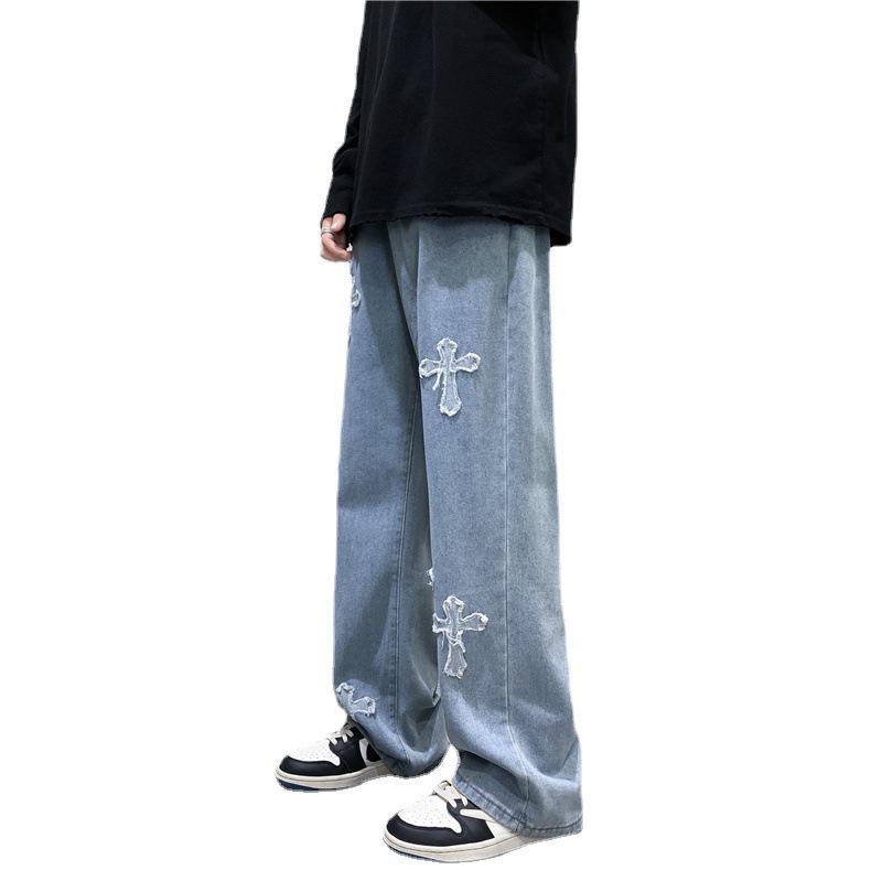 2023 Pánské volné rovné džíny ve stylu Harajuku - Trendy podzimní/zimní móda