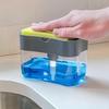 Dispensador de Jabón para Cocina con Soporte para Esponja Bomba Manual de Jabón para Platos Dispensador de Jabón para Fregadero de ABS Organizador de Encimera