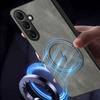 For Samsung Galaxy A57 5G Magnetic Case Nappa Texture PU Leather TPU Phone Back Cover