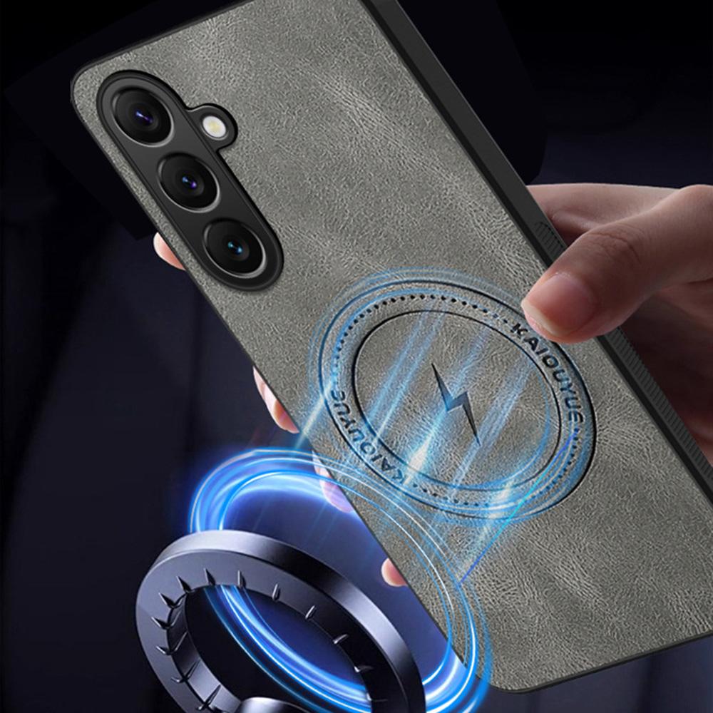 For Samsung Galaxy A57 5G Magnetic Case Nappa Texture PU Leather TPU Phone Back Cover