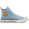 Converse Chuck 70 Denim Fashion High Trendy Casual High Top Espadrilles Unisex Blue White Orange