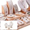 Set of 3 Soft Touch Velvets Jewelry Presentation Rack Enhances Visual Appeal Suitable for Various Jewelry Showcasing