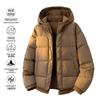 MEDE Men's Solid Color Hooded Padded Jacket