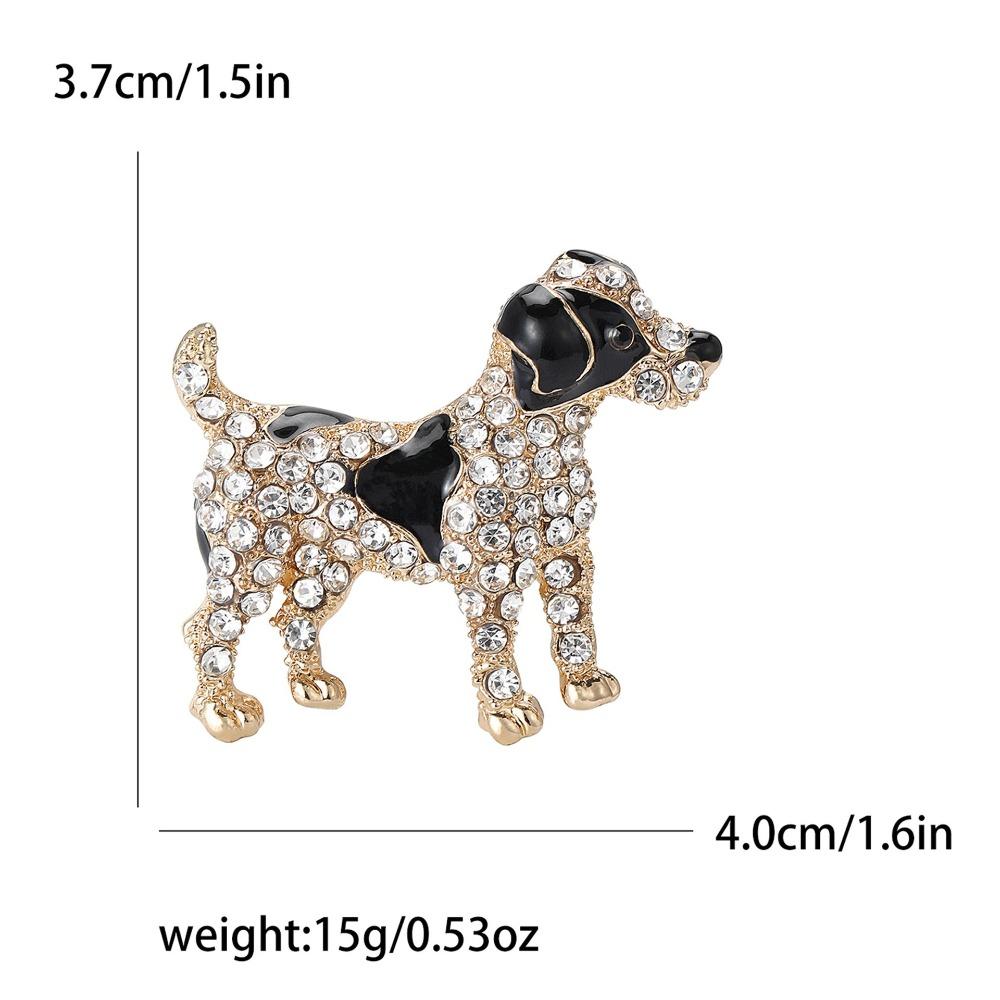 Sparkling Dog Brooch Novelty Lapel Pins Fashion Jewellery Pins Suit Coat Accessories