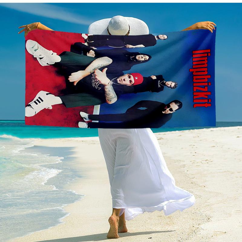 Limp Bizkit Fashion Beach Towel: Ideal for Summer Adventures Soft, Absorbent and Quick Drying Suitable for Swimming and Bathing