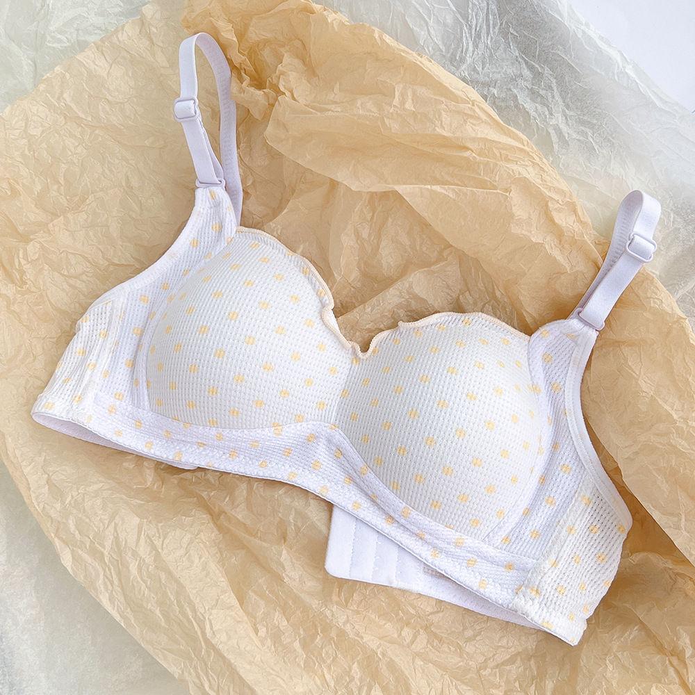 Sweet Breathable Girlish Style Push-Up Bra Wire-Free Seamless One-Piece Thin Cup Underwear