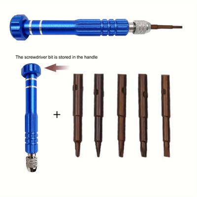 Kit Cacciavite Multifunzione 5-in-1 | Strumento di Precisione Magnetico per Occhiali, Orologi, Laptop e Smartphone, Acciaio Inossidabile Durevole