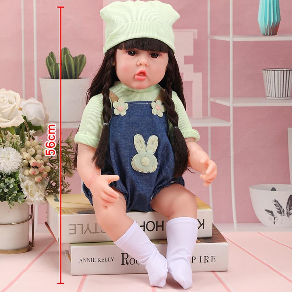 56Cm Reborn Simulation Barbie Gift Doll Baby Soft Gel Girl Toy Set Children's Doll