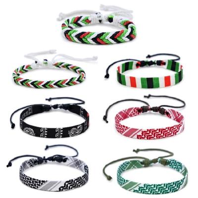 Fashionable Middle Eastern Wristband Cotton Blend Handwoven Bracelet Accessory Arab Inspired Wristchain for Party