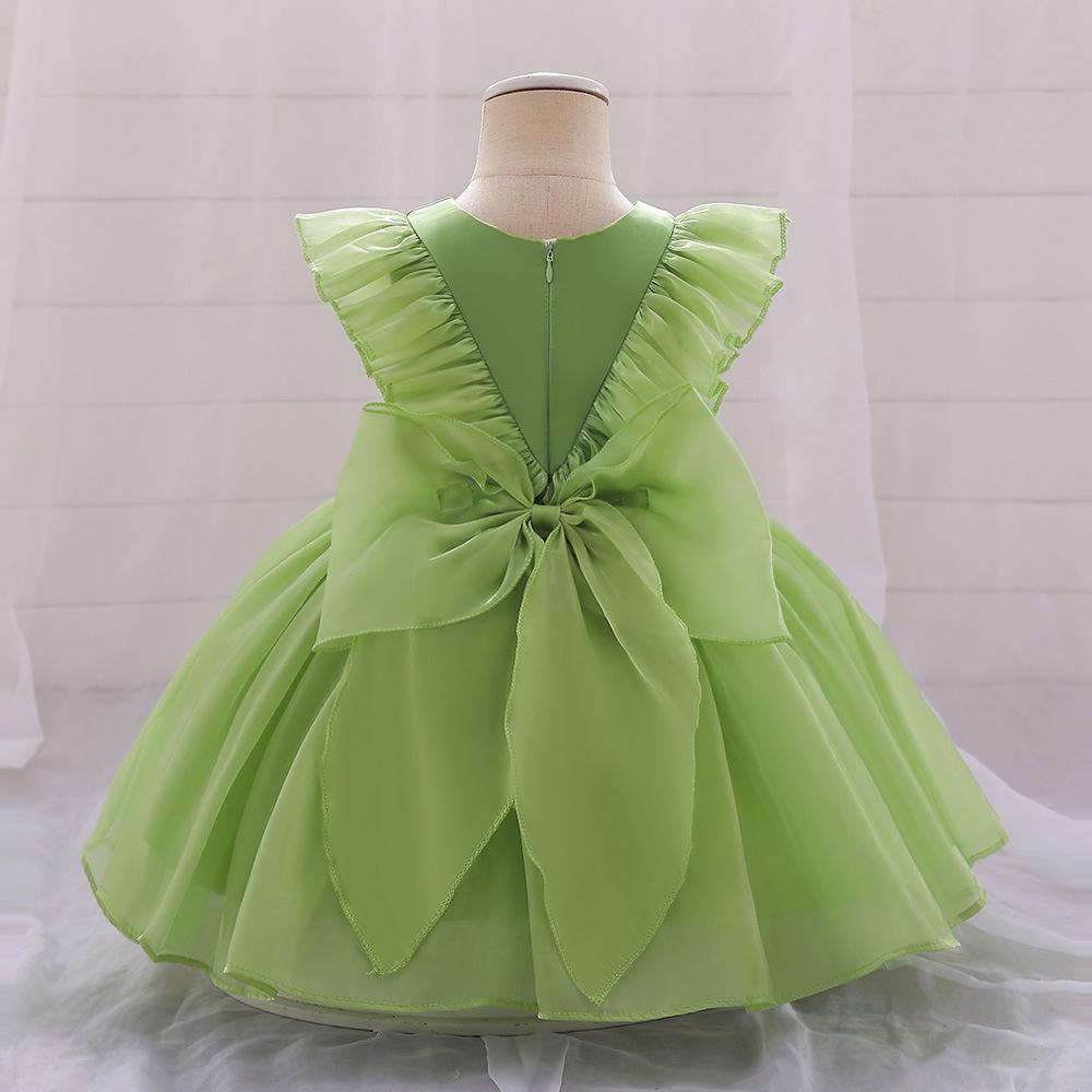 Kinder Baby Mädchen Kleidung Pailletten Großen Bogen Baby Mädchen Kleid 1. Geburtstag Party Hochzeit Kleid Für Mädchen Palast Prinzessin Kleider