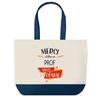 Tote Bag - PLANETEE - Blue Bottom Shopping Bag Thank You Brilliant Prof - Cotton - 40x45 Cm - Blue