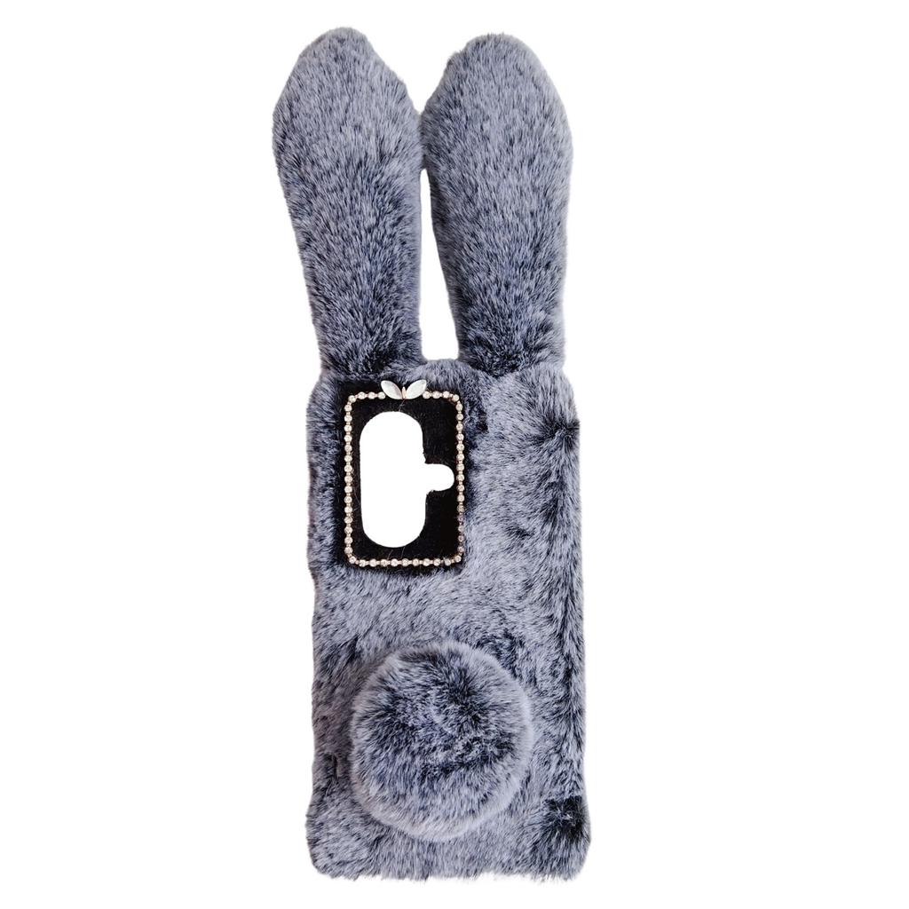 Für OnePlus Nord CE3 5G Hülle Flexible TPU Hasenohren Felliger Pompon Handyhülle