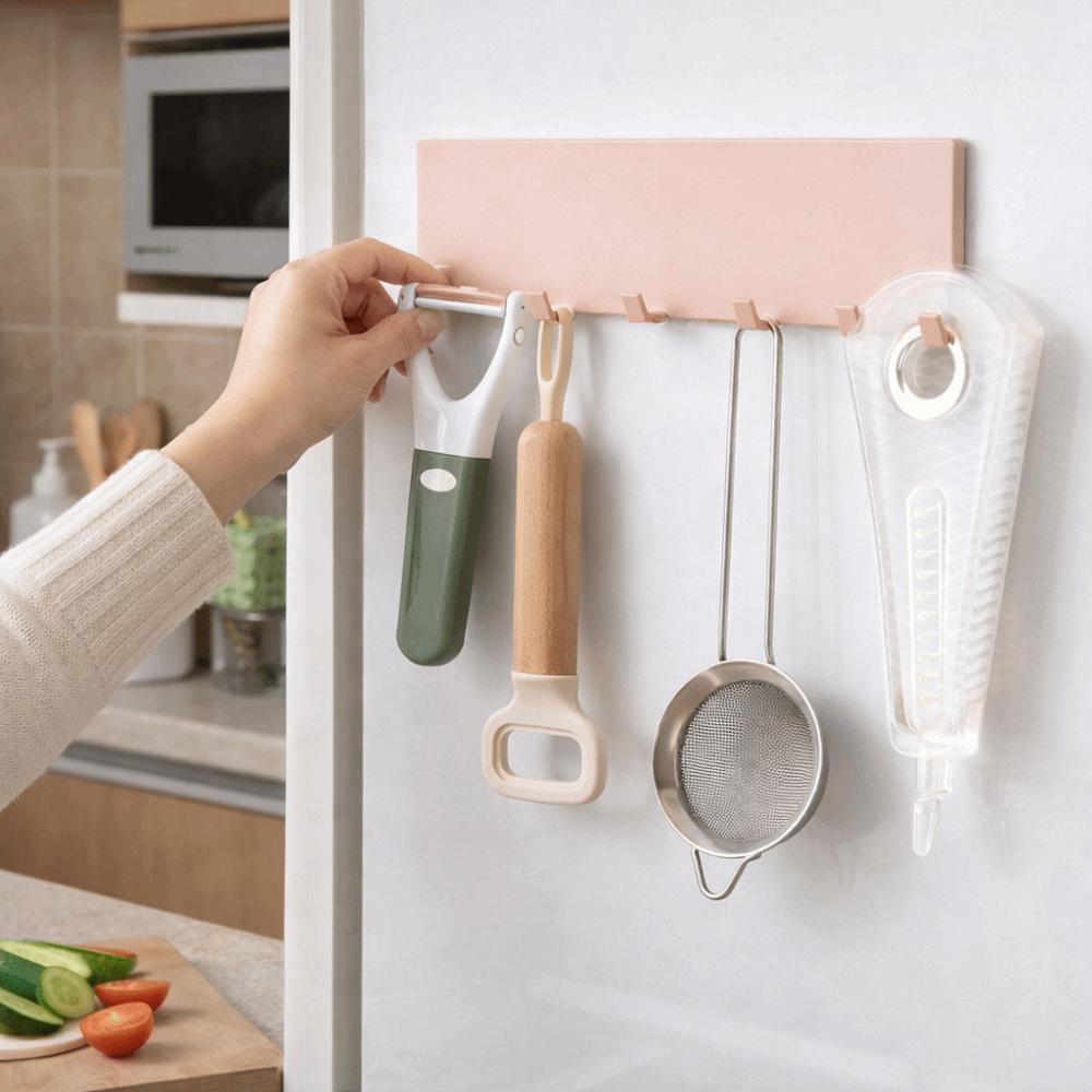 No Punch Refrigerator Magnetic Hook Multi-functional Side Storage Rack  Refrigerator Side