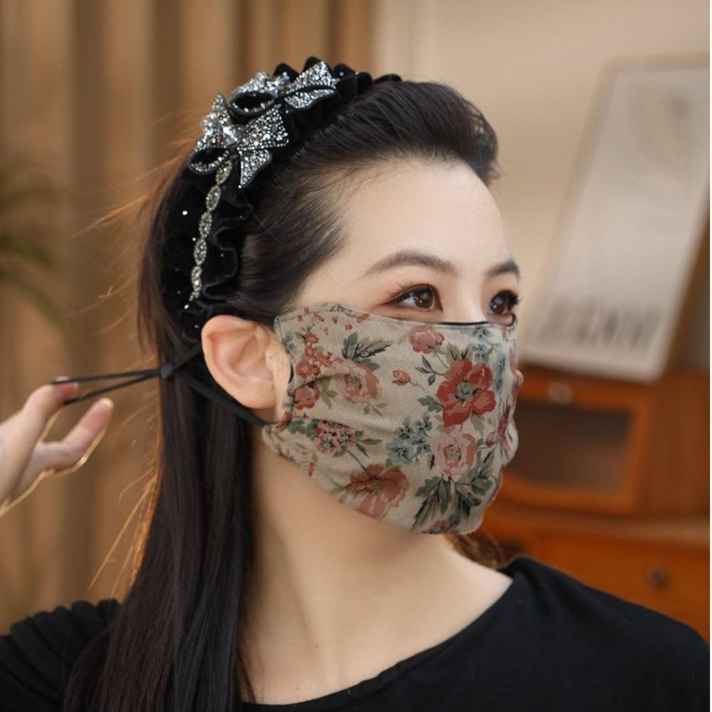 Thickened Warm Face Mask Flower Cycling Cold-Proof Scarf New Winter Neck Warmer Women