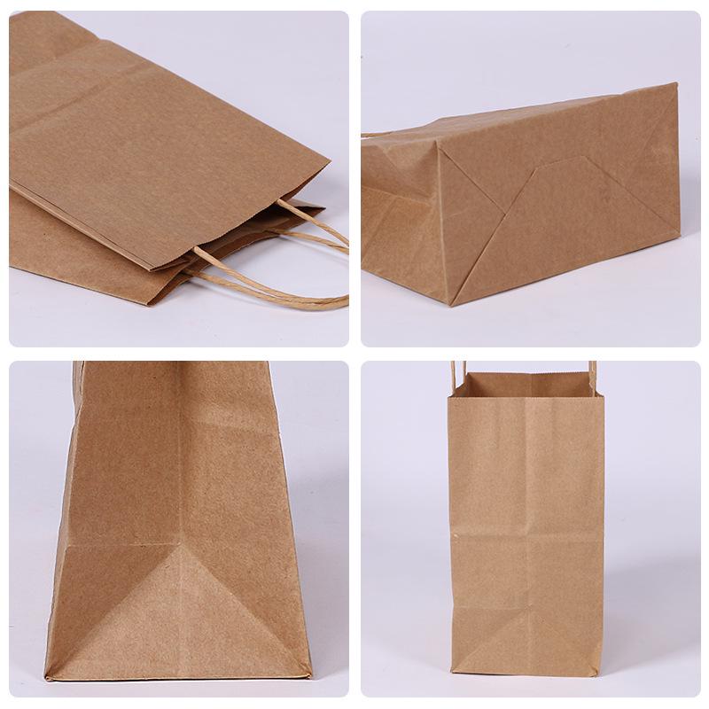Custom Kraft Paper Tote Bag with Logo for Packaging and Storage