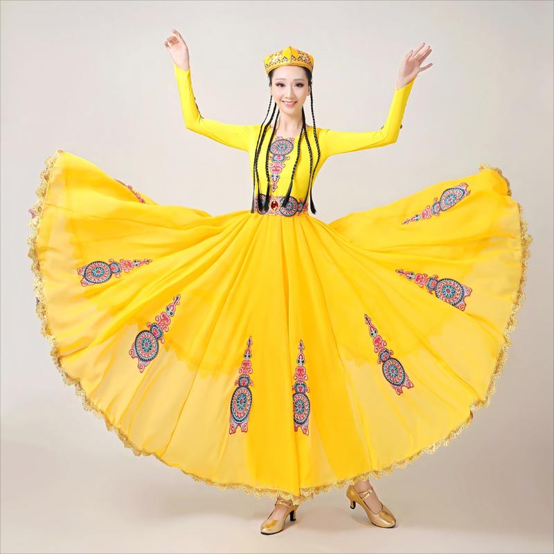 Xinjiang Uyghur Folk Dance Performance Dress L