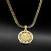 Catholic Saint Benedict Medal Pendant Necklace for Women Men Abalone Stainless Steel Gold Color San Benito Chain Jewelry