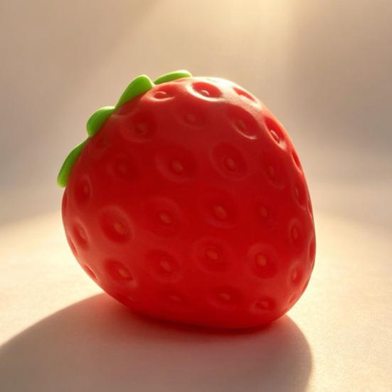 Simulated Strawberry Cheese Squeeze Toy Sensory Toy Soft Anxiety Relieving Fruit Stretchy Food Focus Aid Relaxation