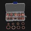 80PCS Multi-Use Copper Sump Plug Washers Storage Box Round Copper Washers Copper Washer Kit Generators