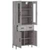 Highboard Gray Sonoma 69.5 X 34 X 180 Cm Particleboard