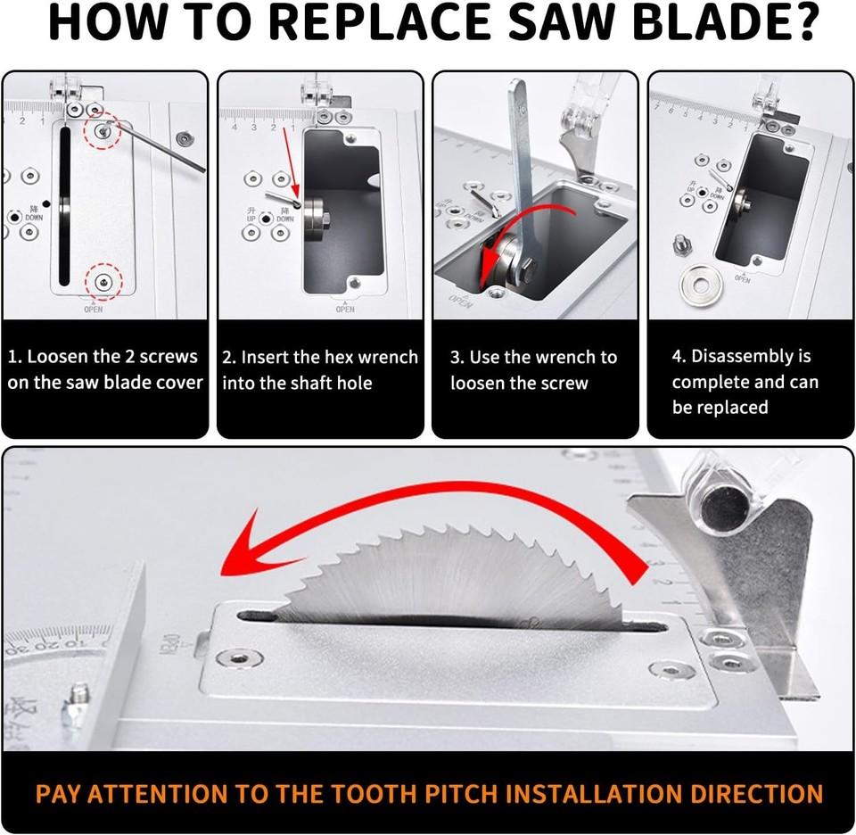 Mini Woodworking Table Saw Electric Multifunctional Cutting Machine New