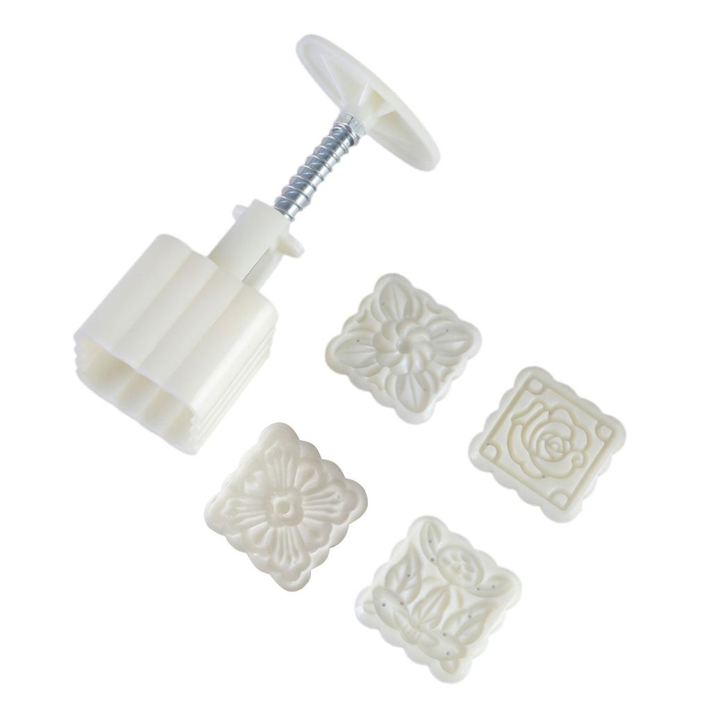 Ice Skin Pastries Mold Hand Pressed Mooncakes Mold Square Bean Pastes Cake Molds Plastic Desser Mould for Cooking Lover