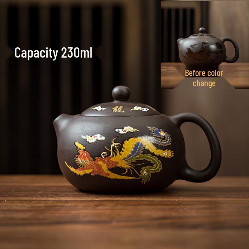Original Ore Color-Changing Phoenix Cry Purple Clay Teapot - Large Capacity for Brewing Tea